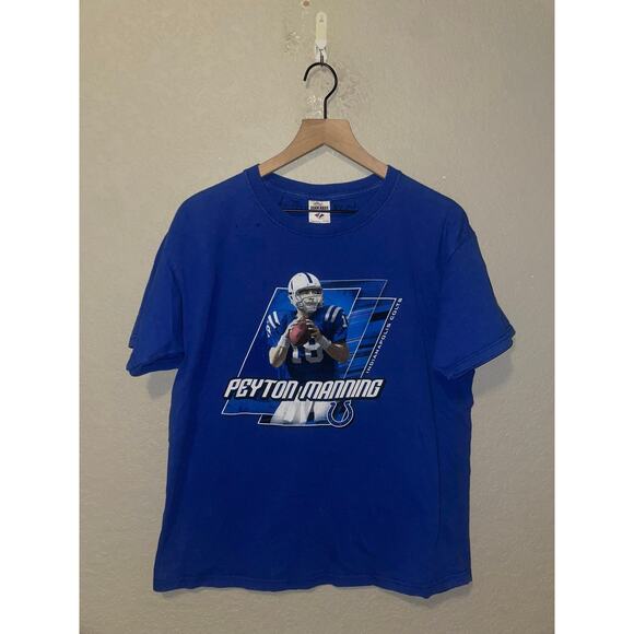 Vintage Peyton Manning Shirt Indianapolis Colts Player Graphic Tee 2000s Large - Picture 1 of 12